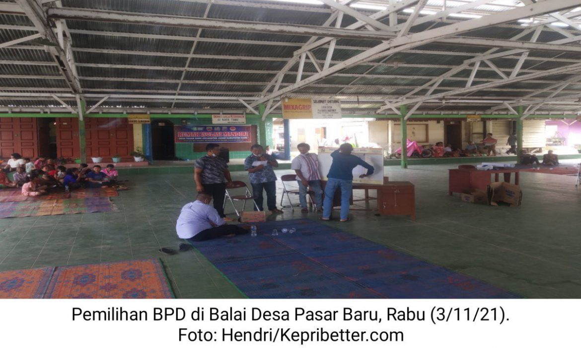 Pemilihan BPD Desa Pasar Baru Kecamatan Juhar Berjalan Lancar