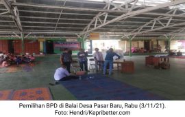 Pemilihan BPD Desa Pasar Baru Kecamatan Juhar Berjalan Lancar