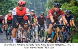 Ratusan Pembalap dari Berbagai Daerah Ramaikan Tour de Em Nongsa Roll and Race