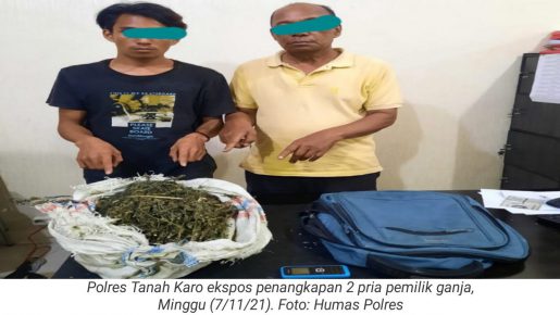 Dua Pria Pemilik Ganja Ditangkap Satres Narkoba Tanah Karo