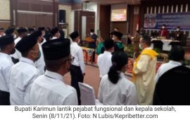 Bupati Karimun Lantik 119 Pejabat Fungsional dan Kepala Sekolah