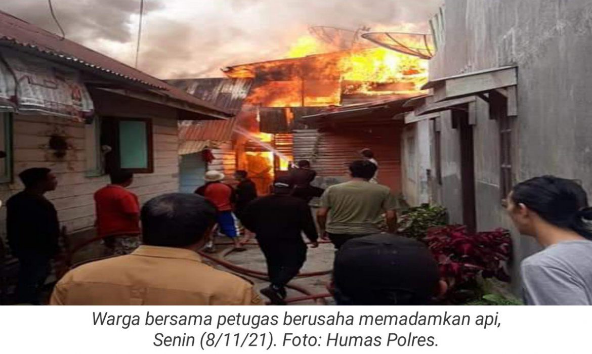 Sijago Merah Lahap 7 Unit Rumah di Kampung Dalam Kaban Jahe