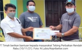 Kelurahan Pamak Kecamatan Tebing Dapat Bantuan Perbaikan Tendah yang Sudah Tak Layak Pakai