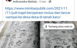 Judi Togel Marak di Karo, Akun FB Nuel Tantang Media