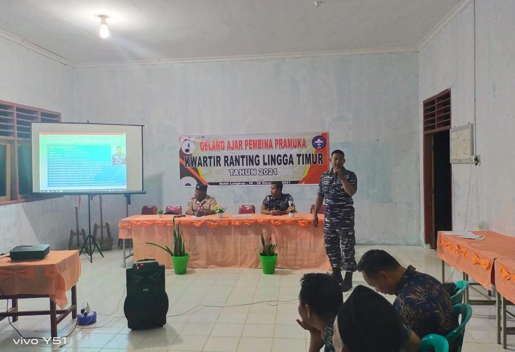 TNI Dabo Singkep Ikuti Gelang Anjar Pembina Pramuka Kwartir Ranting Lingga Timur