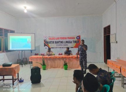 TNI Dabo Singkep Ikuti Gelang Anjar Pembina Pramuka Kwartir Ranting Lingga Timur