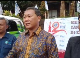 Presiden IIBF Heppy Trenggono saat ditemui di sela-sela acara Silatnas IIBF ke XII di Sleman, Yogyakarta Jumat 12 November 2021. (Fot/Dok.)