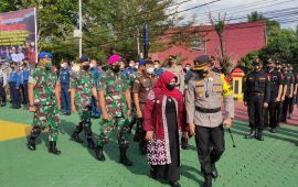 Prajurit Yonmarhanlan IV Tanjungpinang Ikuti Apel Gelar Pasukam Operasi Lilin