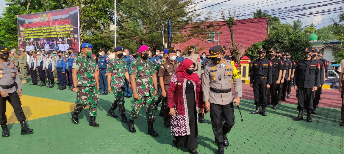 Prajurit Yonmarhanlan IV Tanjungpinang Ikuti Apel Gelar Pasukam Operasi Lilin