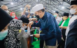 Bersama Kapolda, Ketua PWNU Riau Gelar Yasinan dan Doa Bersama Anak Yatim