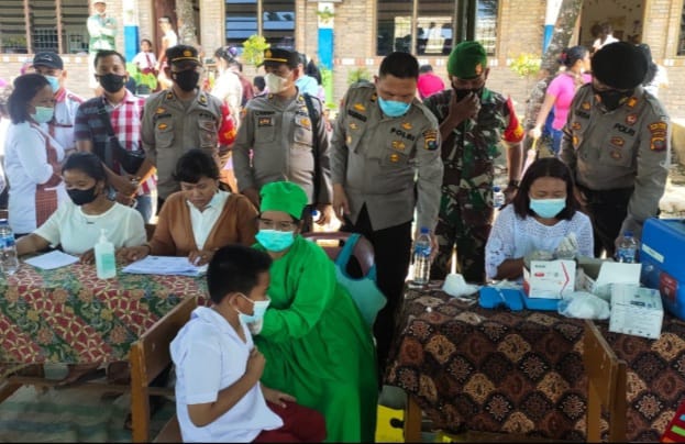 Kapolres Tanah Karo Bersama Polsek Jajaran Kembali Vaksin Anak Usia 6-11 Tahun