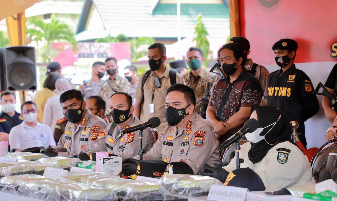 Kapolda Riau Beri Apresiasi Polres Bengkalis Dalam Memberantas Peredaran Narkoba