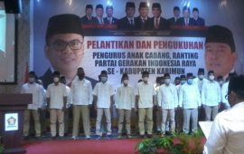 Zai Zulfikar Lantik PAC Gerindra se-Karimun