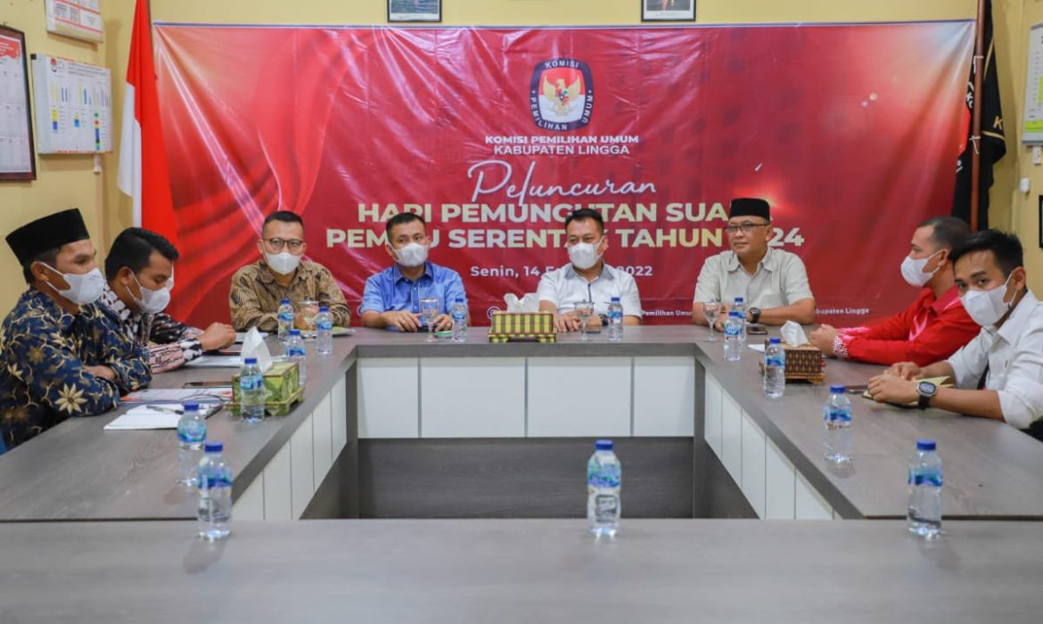 Bupati dan Ketua DPRD Silaturahmi ke KPU Lingga, Bahas NPHD Pemilu 2024