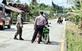 TNI-Polri dan Pemda Bengkalis Gelar Operasi Yustisi Pantau Penerapan Prokes Warga