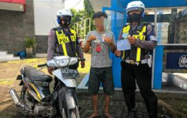 Satlantas Polres Tulungagung Ringkus Pengendara Motor yang Membawa Pil Double L