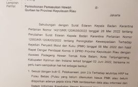 Kementan Setujui Usulan Gubernur Ansar Terkait Diskreksi Pemasukan Hewan Qurban Dari Lampung