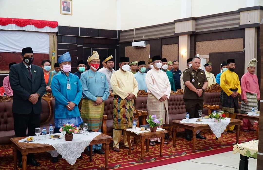 Bupati Karimun bersama Forkopimda Ikuti Upacara Hari Lahir Pancasila Secara Daring