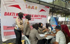 Polwan Polda Kepri Adakan Bakti Kesehatan dan Bakti Sosial