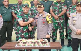 Bertepatan HUT TNI ke-77 Kapolresta Barelang Beri Suprise ke Kodim 0316/Batam