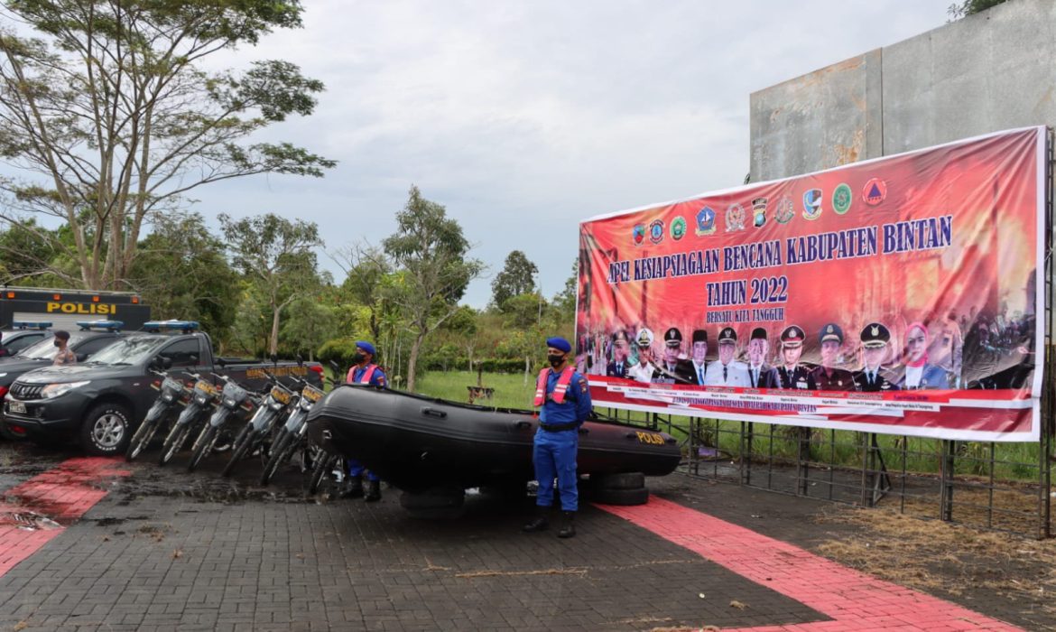 Jelang Penutupan Tahun 2022, TNI – Polri Dan FKPD Kabupaten Bintan Laksanakan Apel Kesiapan Penanggulangan Bencana Alam
