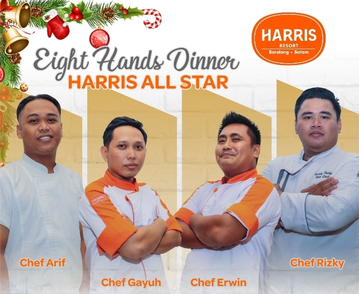 Ayo Cicipi! Kolaborasi 4 Chef dalam Acara Makan Malam Natal di HARRIS Resort Barelang Batam