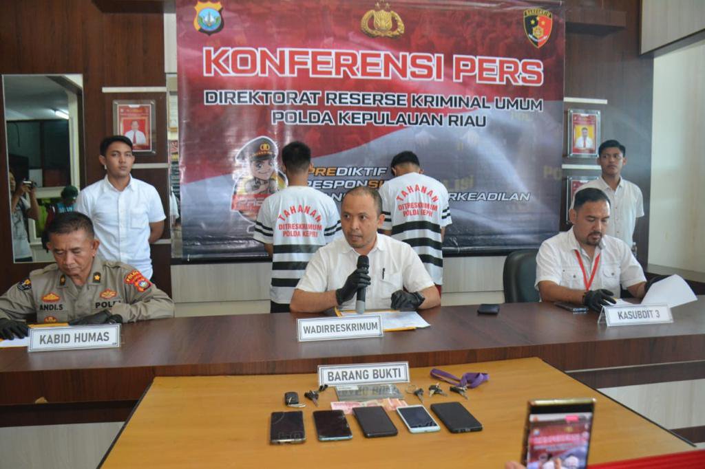 Subdit 3 Jatanras Ditreskrimum Polda Kepri Tangkap Sindikat Pencurian Motor di Batam