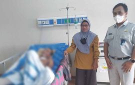 Petugas Jasa Raharja Perwakilan Tanjungpinang Lakukan Kunjungan Dan Monitoring Korban Laka Lantas Di RSUP Raja Ahmad Thabib