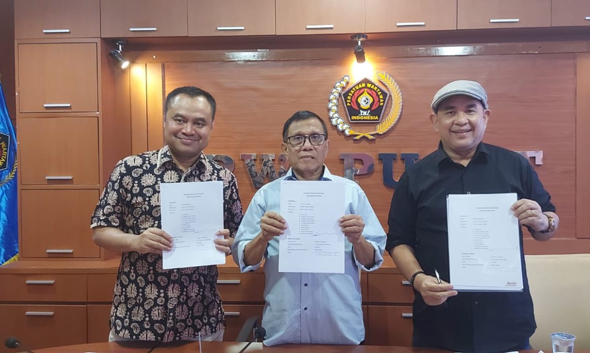 Hendry Ch Bangun umumkan Kepengurusan PWI Periode 2023 – 2028.