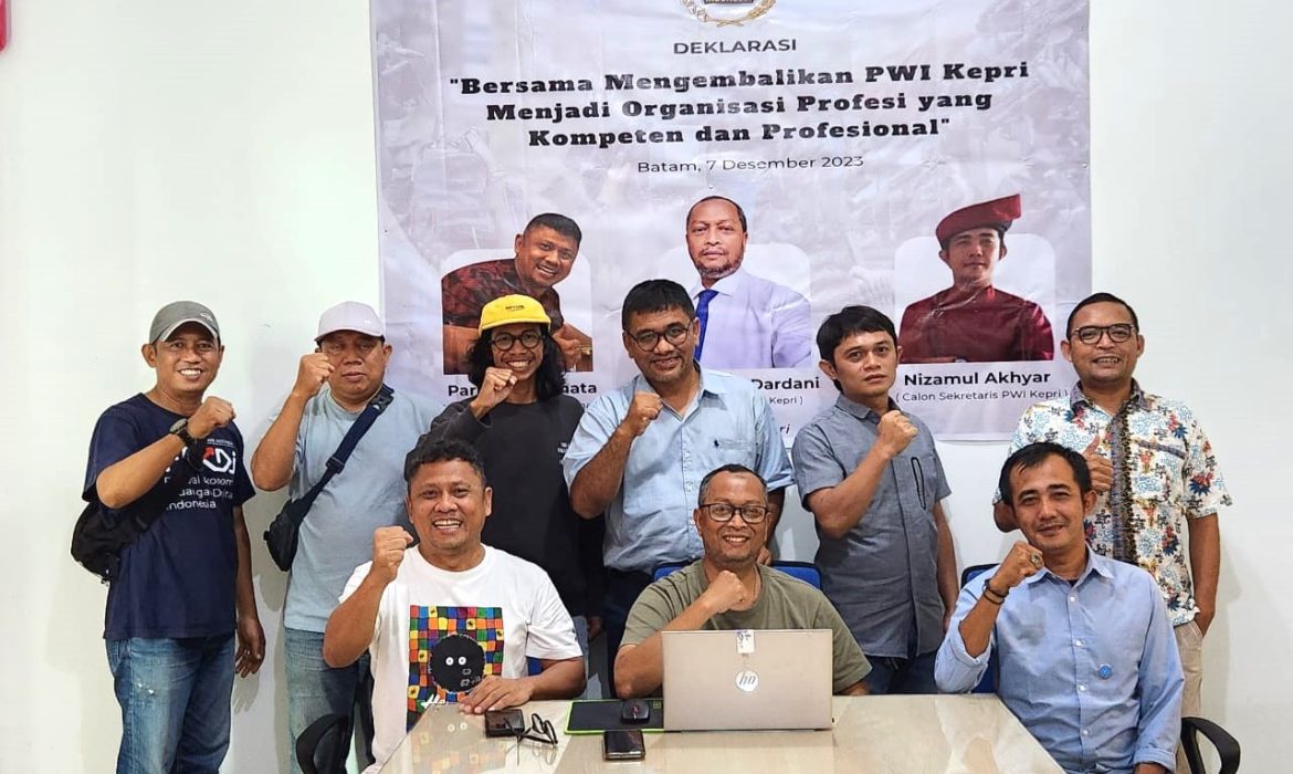 Pasangan Saibansah-Parna Deklarasi Menjadi Calon Ketua PWI Kepri dan Ketua DK
