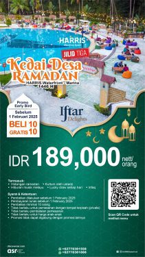 HARRIS Resort Waterfront Batam Promosi Early Bird Beli 10 Gratis 10 “Kedai Desa Ramadan”